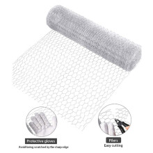 Tela hexagonal para galinheiro, arame de ferro galvanizado antiferrugem para cercas resistentes, fácil de cortar e moldar para projetos de