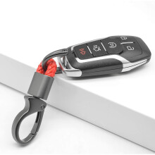 Schlüsselanhänger mit Lederkordel, Legierung + Lederkordel, 360 drehbarer Schlüsselanhänger für Autoschlüssel, robustes Material aus