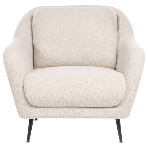 Beliani Armchair EIBY Boucle Beige 2