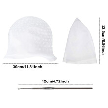 Caipín Dathaithe Gruaige Gairmiúil, Caipín Aibhsithe Silicone In-athúsáidte le Poill Réamh-Phollta le haghaidh Tuaradh nó Dathú Roghnach,