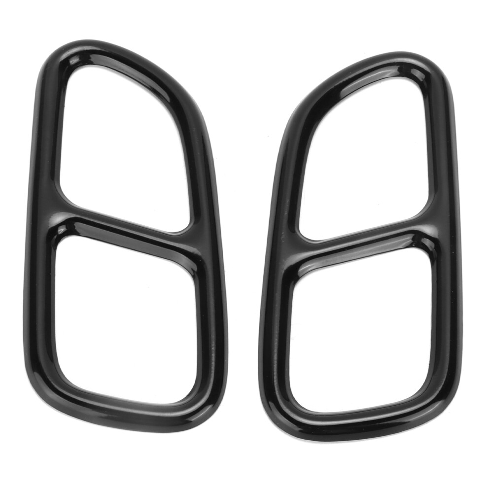 Quad Outlet Exhaust Tip Trim Set For Mercedes Black 7055741653490