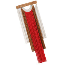 Macrames Wovens Wall Hanging Bohemians Geometric Art Decors-Red