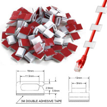 Attaches adhésives pour câbles, organiseur de câbles en nylon avec attaches adhésives faciles à démonter, accessoires pour bureau à domicile