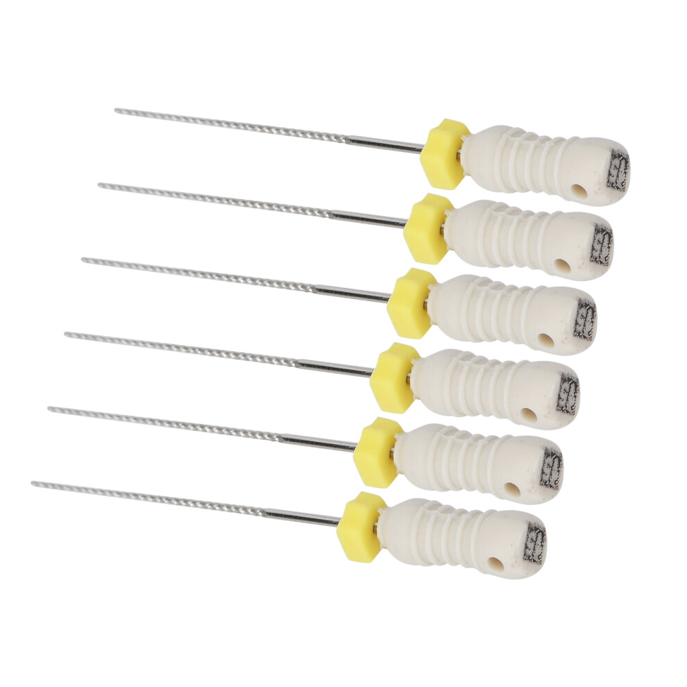 Stainless Steel Root Canal Files 25mm 6pcs Dental Endodontic Tool
