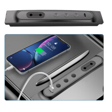 Car Center Console Docking Station Multifunction Physical Buttons with USB Hub for Model 3/Y 2021-2023