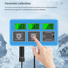 Probador de Calidad del Agua Wifi 7 en 1, Medidor de PH, ORP, TDS, EC, Temperatura y Humedad, Analizador en Línea para Acuarios, Monitor de Análisis
