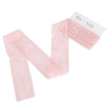Pink Wave Pattern Nylon Lace Ribbon 3cm x 10Yards Decorative Trim