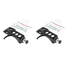 2X Phono Turntable Headshell Mount Phono Cartridge Phonograph Holder Stylus Lead Wire for LP Disc Record Player