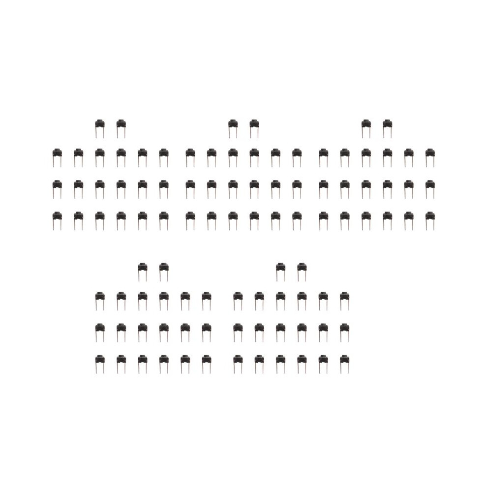 100 Pcs 6X6x5mm Momentary Tactile Tact Push Button 2 Pin Dip Through Hole 6031959835584