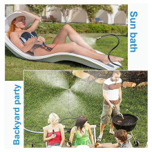 Hose Misters for Outside Patio, Flexible Standing Portable Garden Misters for Cooling Outdoor, Hose Misting