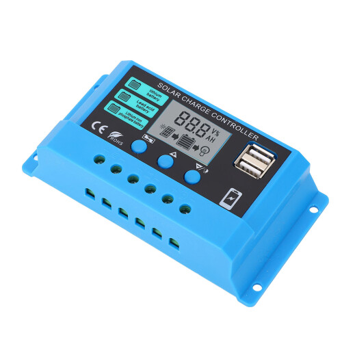 12V/24V 10A LCD PWM Solar Charge Controller, Low Self Consumption