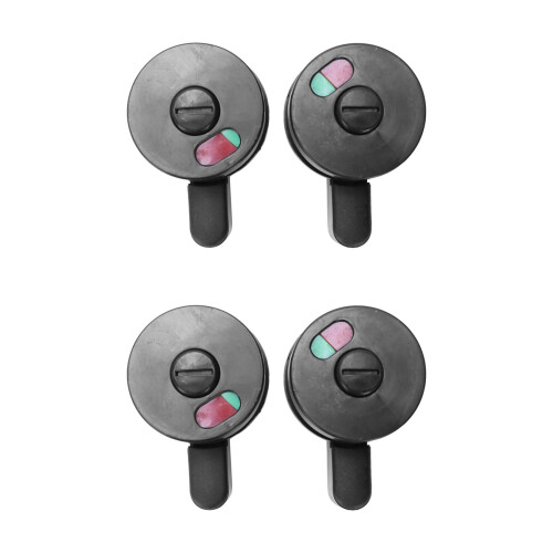 4Pcs Public Toilet Door Locking Rotating Red Green Indicator Knob Lock