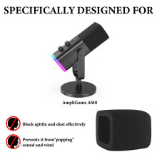 Foam Windscreen Microphone Sponge Cover for FIFINE AmpliGame AM8 Microphone Antipop Foam Cover, Mic Wind Cover