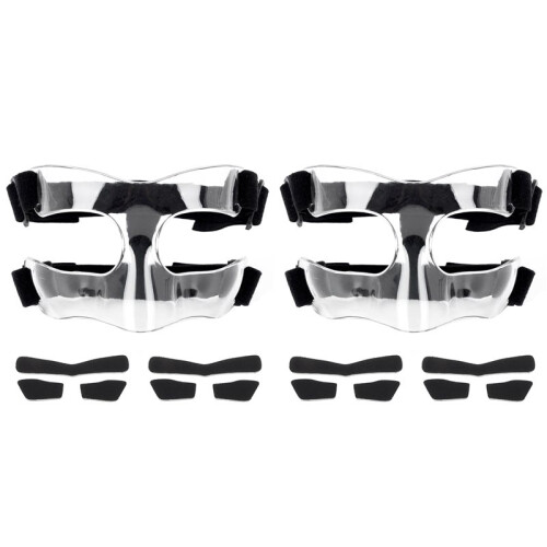 2X Nose Guard for Broken Nose, Adjustable Face Guard Sports Training Face Mask Nose Protector with Padding