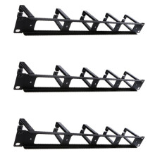 3X Armadi Rack 1U da 19 Pollici Gestione Dei Cavi Organizzatore di Rete Base  Cava Telaio di Gestione Cavi Staccabile A Cinque Anelli Ring