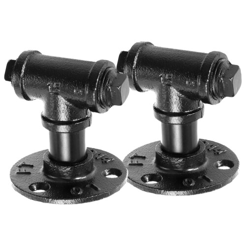 Lot de 2 poignées de commode, poignées de porte de placard, style steampunk, noires. 2