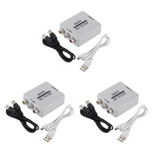 3X Kabel Wideo Kompozytowego RCA/A/V do Konwertera RF/Koncentrycznego/Koncentrycznego Zgodny z TV