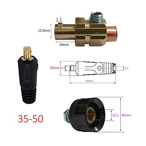 TIG Welding Cable Panel Connector DKJ35-50 DKZ35-50 Dinze 2