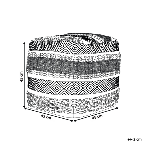 Beliani Pouffe KANAM Cotton Light Beige 2