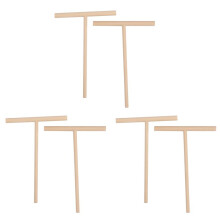 6X Practial T Shape Crepe Maker Pancake Batter Wooden Spreader Stick Home Kitchen Tool Kit DIY Use