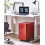 Beliani Storage Unit BOLSENA Metal Red 2