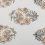 Beliani Throw Cushion SATIVUS 45 x 45 cm Cotton Orange Floral Pattern 2