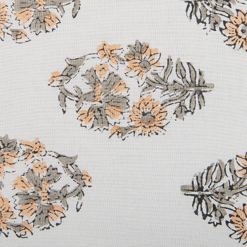 Beliani Throw Cushion SATIVUS 45 x 45 cm Cotton Orange Floral Pattern 1
