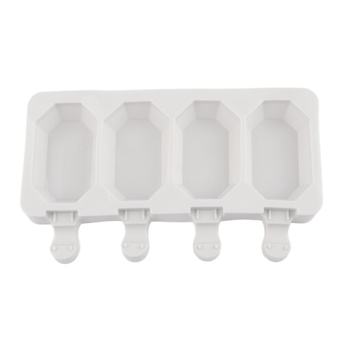 Silicone Ice Making Mold 4-Grid Octagonal Design Heat Resistant Kitchen Gadget 1