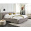 Beliani Bed Fabric LINARDS 180 x 200 cm (EU Super King) Grey 5