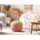 Beliani Pouffe DUKI Jute Pink 2