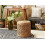 Beliani Pouffe BASSLET Wicker Beige 2