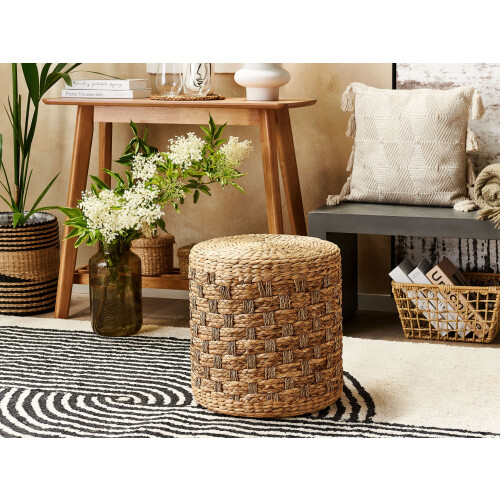 Beliani Pouffe BASSLET Wicker Beige 1