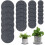 24 Bases para Plantas Absorventes e Impermeáveis, 4/6/8/10 Polegadas, Bases para Plantas de Tecido Redondas Reversíveis e Pires para Plantas 1