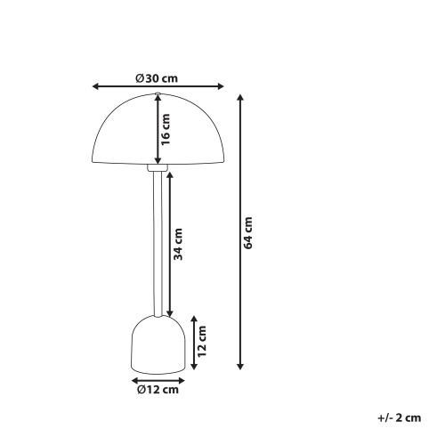 Beliani Table Lamp MACASIA Metal Copper 2