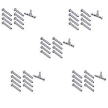 50Pcs Stainless Steel Stemball Swage Stud Dead Ends Threaded Stud Paired with Cable Tensioner