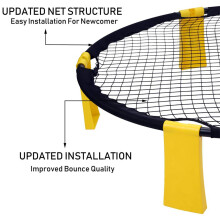 Roundnet Game Set with Carrying Bag High Elastic Beach Ball for Kids & Adults