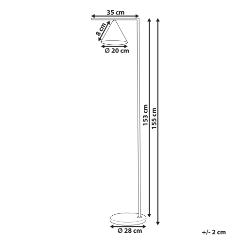 Beliani Floor Lamp MOCAL Metal Gold 2
