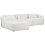 Beliani Corner Sofa 3 Seater SVANSELE Boucle Off-White Right Hand 5