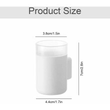 Bicchiere da bagno per refrigeratore d'acqua a parete, dispenser a estrazione, design salvaspazio che previene la proliferazione batterica, 3 pezzi,