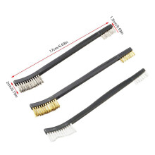 Universales Waffen-Reinigungsset 3 Stahlbürsten & 4 Nylon-Spitzen, 17x2x1,5cm
