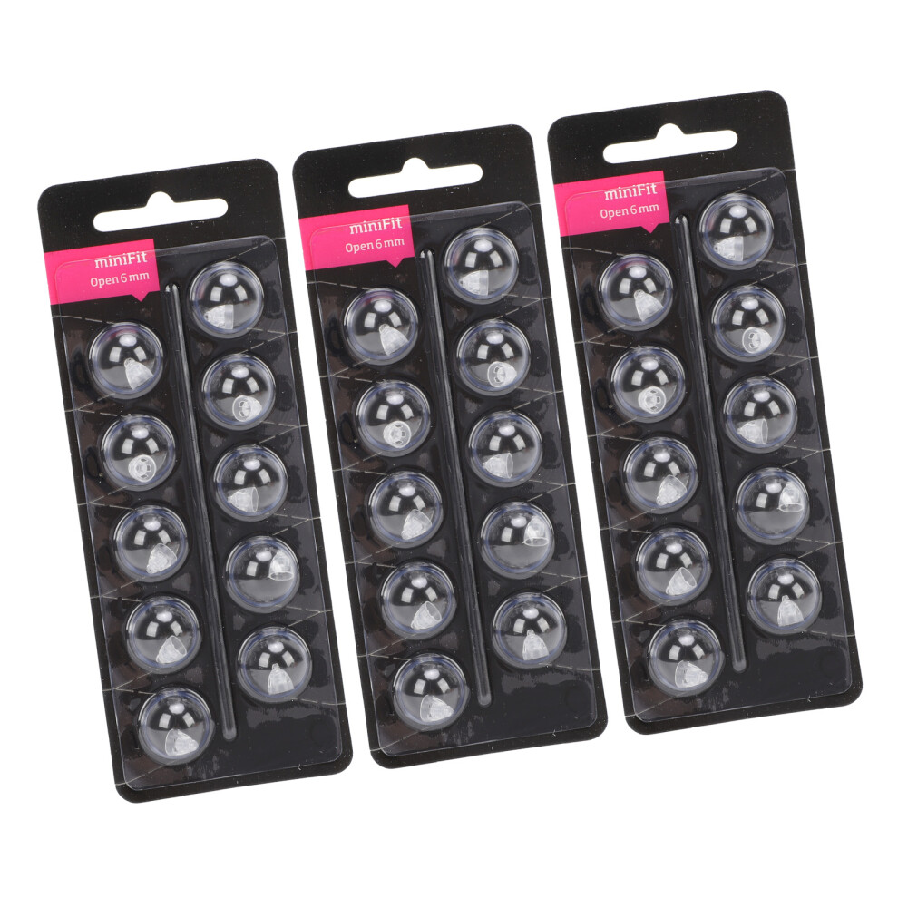 30pcs Silicone Sound Aid Replacement Domes for MiniFit 6mm Open Earplugs