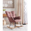 Beliani Rocking Chair OULU Fabric Pink 2