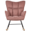 Beliani Rocking Chair OULU Fabric Pink 4