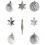 Beliani Set of 102 Baubles BANDAK Silver 4