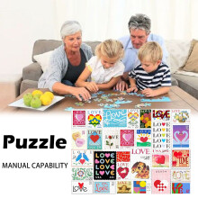 Liebes Briefmarken 200-Teiliges Puzzle Gehirntraining Spiel 350mm x 250mm
