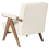 Beliani Armchair EVJE Fabric Light Beige 5