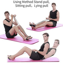 Doppel-Feder-Hocke- und Sitzgerät für Bauch- und Beintraining – Blau, Lila, Schwarz