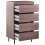 Beliani 4 Drawer Chest NIKEA Dark Brown 4