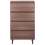 Beliani 4 Drawer Chest NIKEA Dark Brown 5