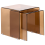 Beliani Set of 2 Side Tables KENDALL Tempered Glass Brown 4